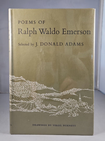 Poems of Ralph Waldo Emerson by J Donald Adams, 1965 Hardcover DJ Thomas Crowell