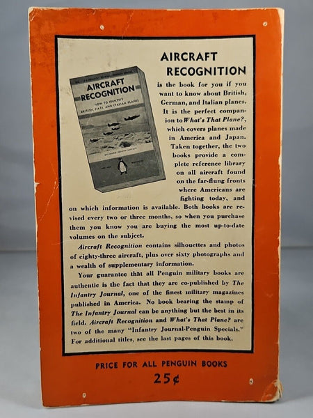 What's That Plane by Walter Pitkin, Jr (1943) 2nd Edition S201 Penguin Paperback