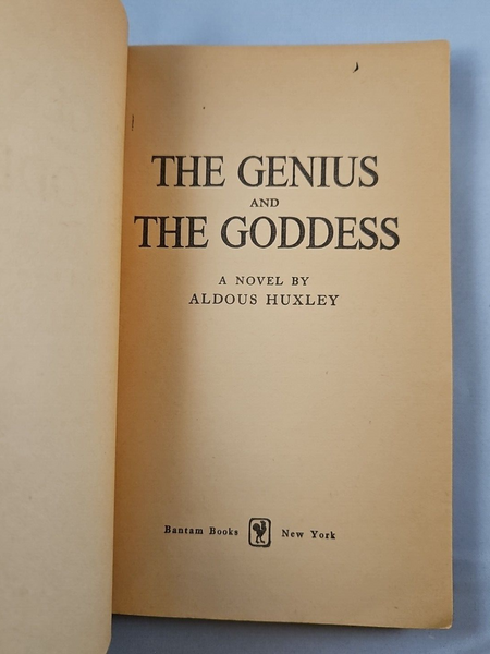 The Genius and the Goddess by Aldous Huxley (1963) 4th Printing Bantam Paperback