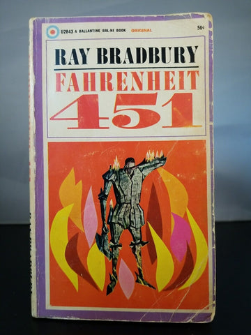 Fahrenheit 451 by Ray Bradbury (1967) 3rd Printing Ballantine Bal-Hi Paperback