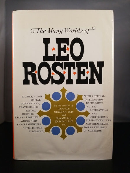 The Many Worlds of Leo Rosten (1964) 1st Edition Hardcover DJ Short Stories XLib