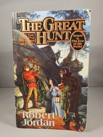 The Great Hunt by Robert Jordan (1991) 1st Edition Tor Paperback Wheel of Time 2