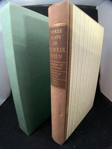 Three Plays Of Henrik Ibsen (1965) Heritage Press Hardcover Slipcase & Sandglass