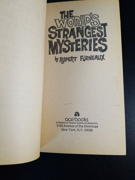 The World's Strangest Mysteries, Rupert Furneaux 1961 1st Printing Ace Paperback