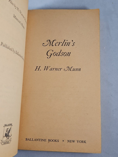 Merlin's Godson by H. Warner Munn (1976) 1st Printing Ballantine Paperback