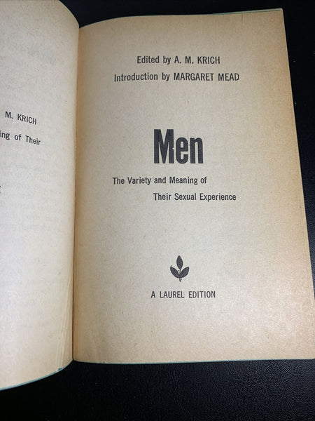 Men Variety & Meaning of Their Sexual Experience, A M Krich 1963 3rd Print Dell