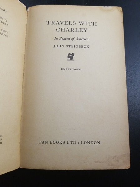 Travels With Charley by John Steinbeck (1962) PAN Paperback, UK Printing