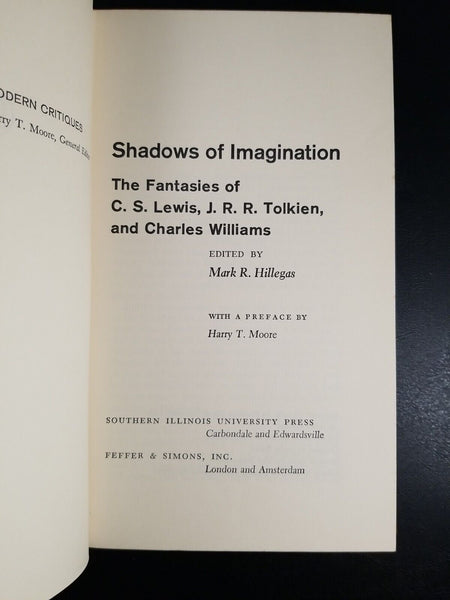 Shadows of Imagination, editor Mark Hillegas (1969) Hardcover DJ Tolkien Lewis