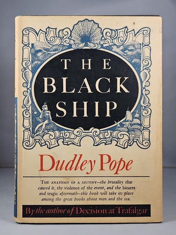 The Black Ship by Dudley Pope (1964) Early Printing Hardcover DJ, J B Lippincott